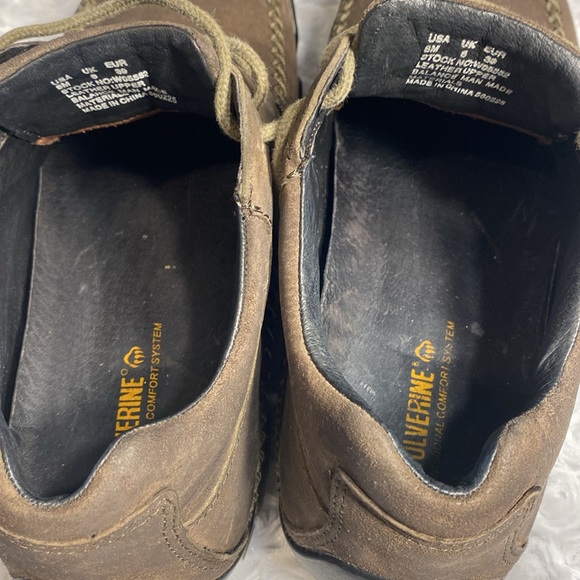 Wolverine leather tie moccasin size 8 slip resistant ICS - Picture 9 of 10